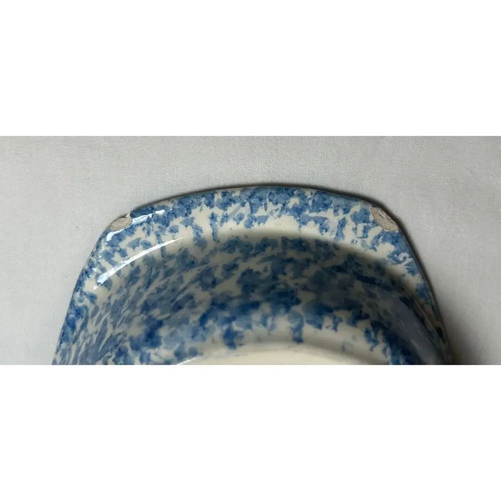 Vintage El Camino blue splattered baking dish EC211